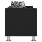 Sofa, dvivietė, dirbtinė oda, juoda