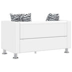 Sofa, dvivietė, dirbtinė oda, balta