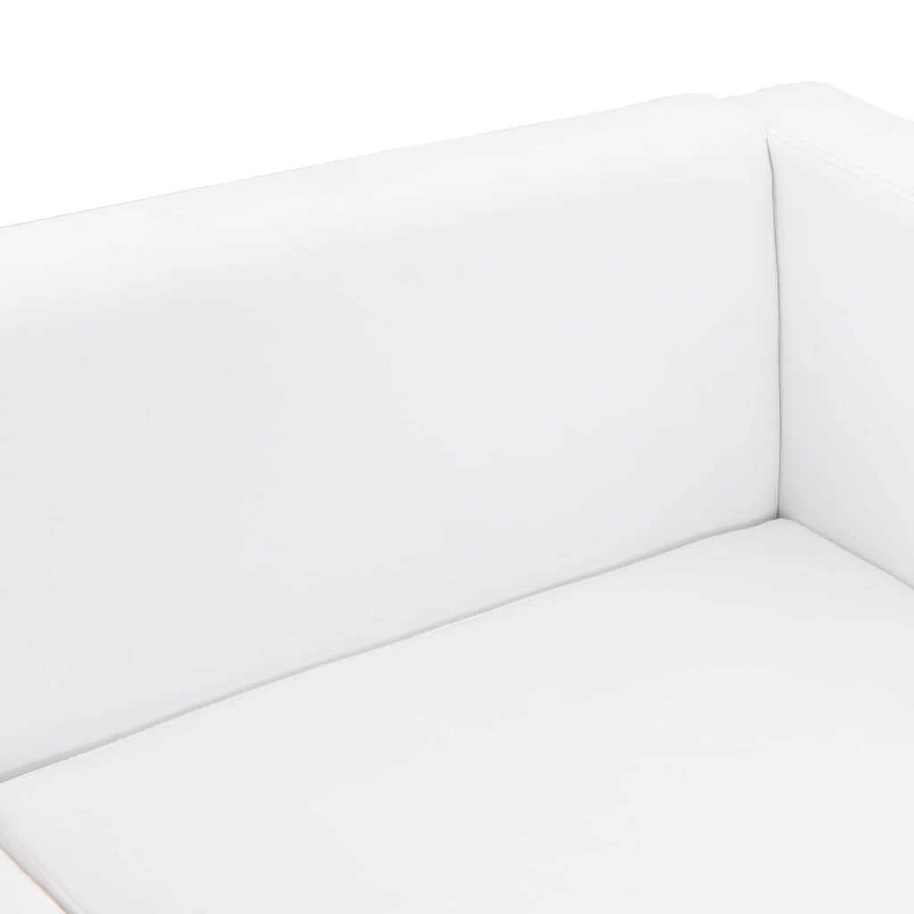 Sofa, dvivietė, dirbtinė oda, balta