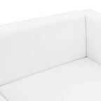 Sofa, dvivietė, dirbtinė oda, balta