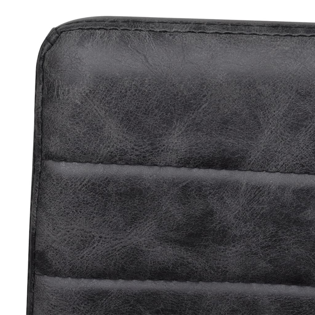 Gembinės valgomojo kėdės, 2vnt., juodos spalvos, dirbtinė oda