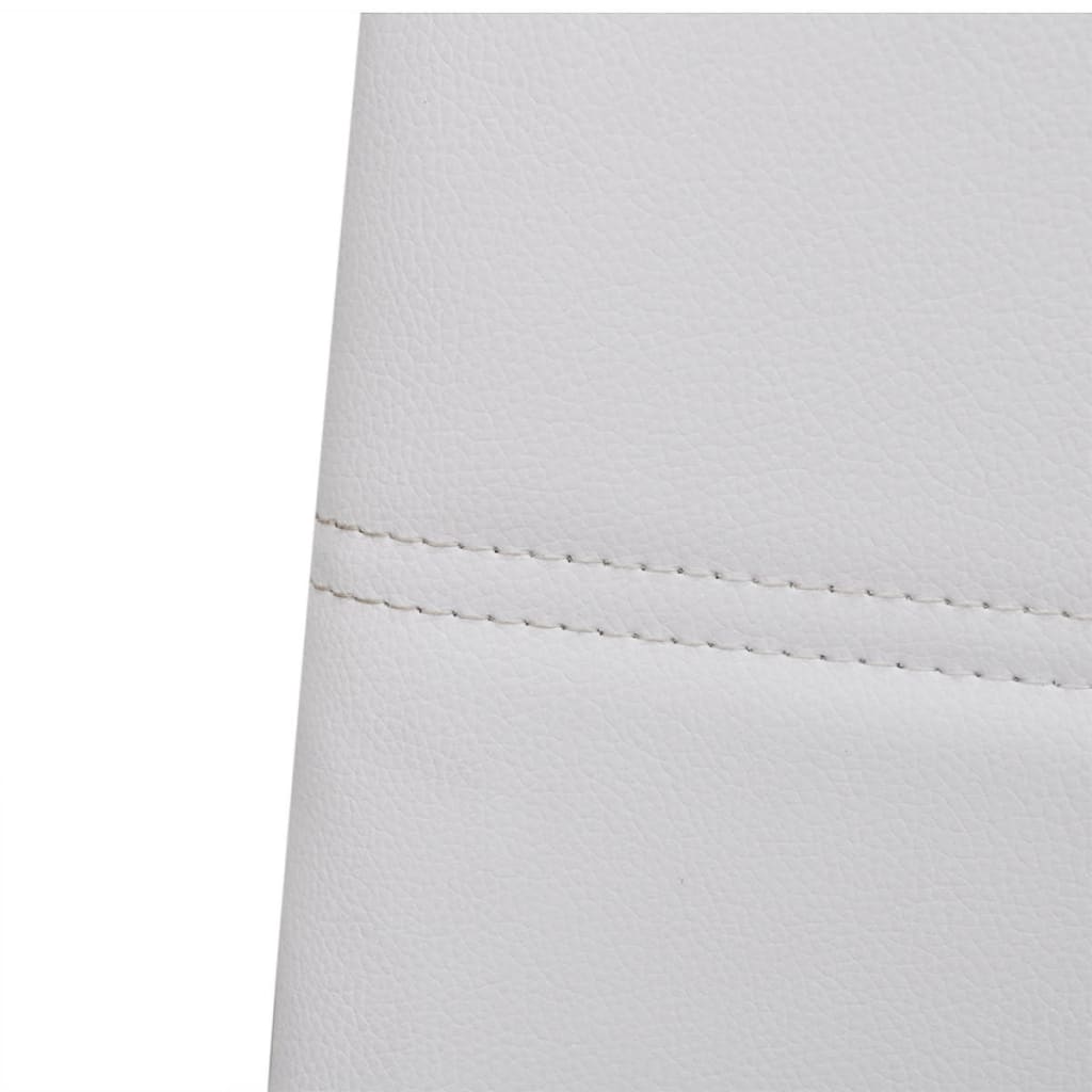 Gembinės valgomojo kėdės, 2vnt., baltos, dirbtinė oda