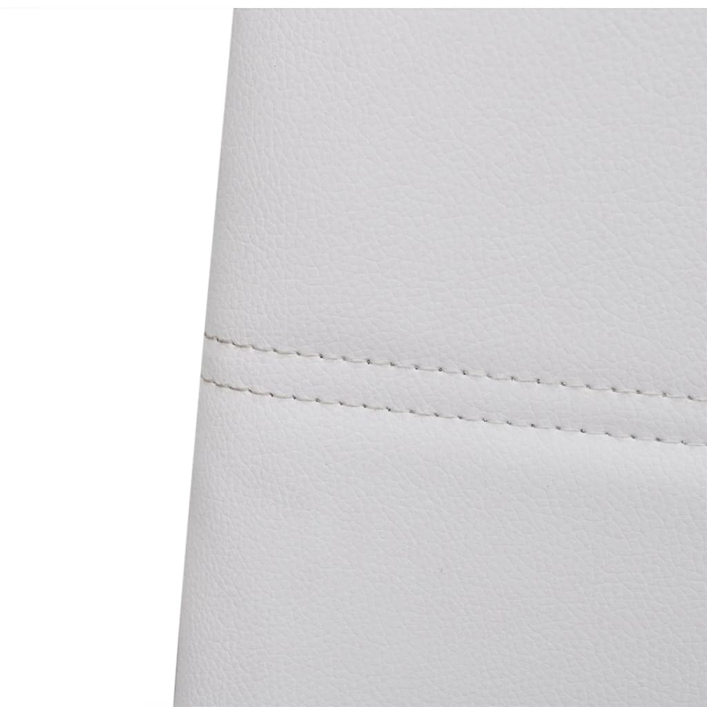 Gembinės valgomojo kėdės, 4 vnt., baltos, dirbtinė oda