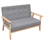 Dvivietė sofa, šviesiai pilkos spalvos, audinys