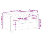 Chesterfield dvivietė sofa, dirbtinė oda, balta