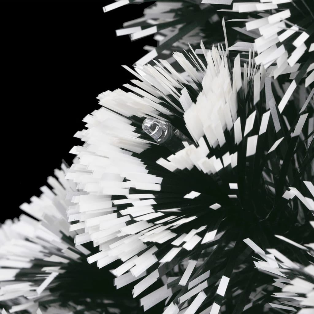 vidaXL Apšviesta Kalėdų eglutė su stovu ir LED, 180cm, optinis pluoštas