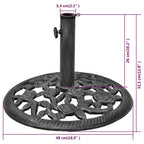 lauko skėčio pagrindas iš ketaus, 12 kg 48 cm
