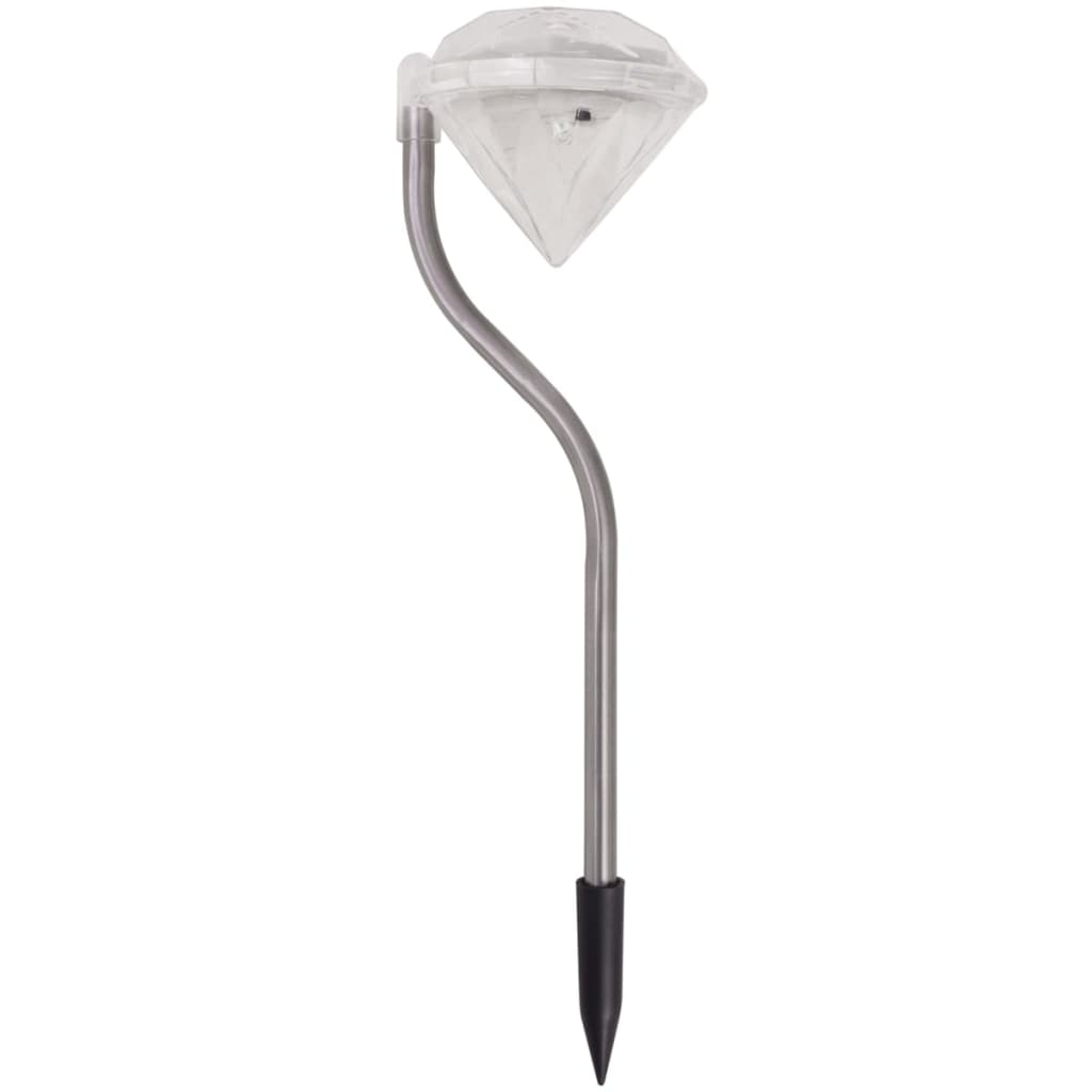 vidaXL LED sodo šviestuvai, 6 vnt., saulės energija, 9x7,8x29,5 cm