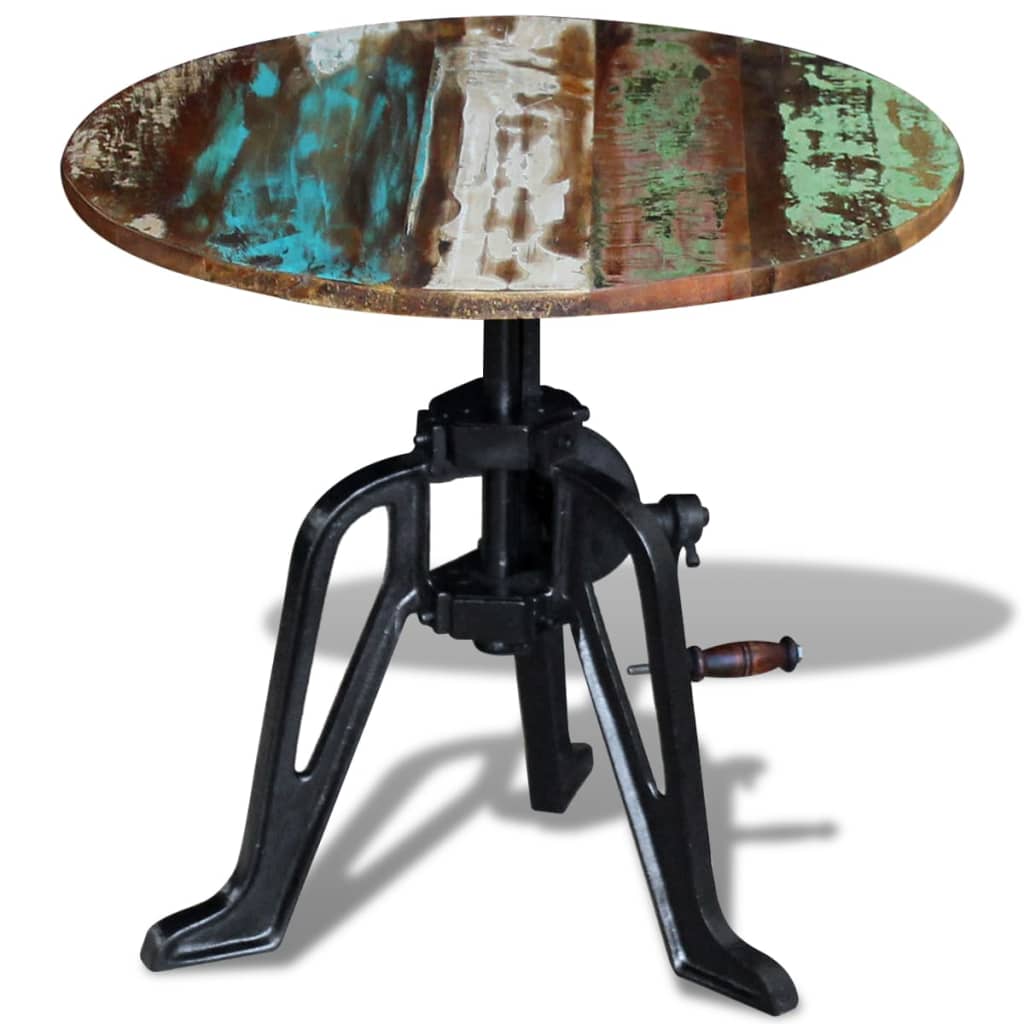 Staliukas, perdirbtos medienos masyvas ir ketus, 60x(42-63) cm