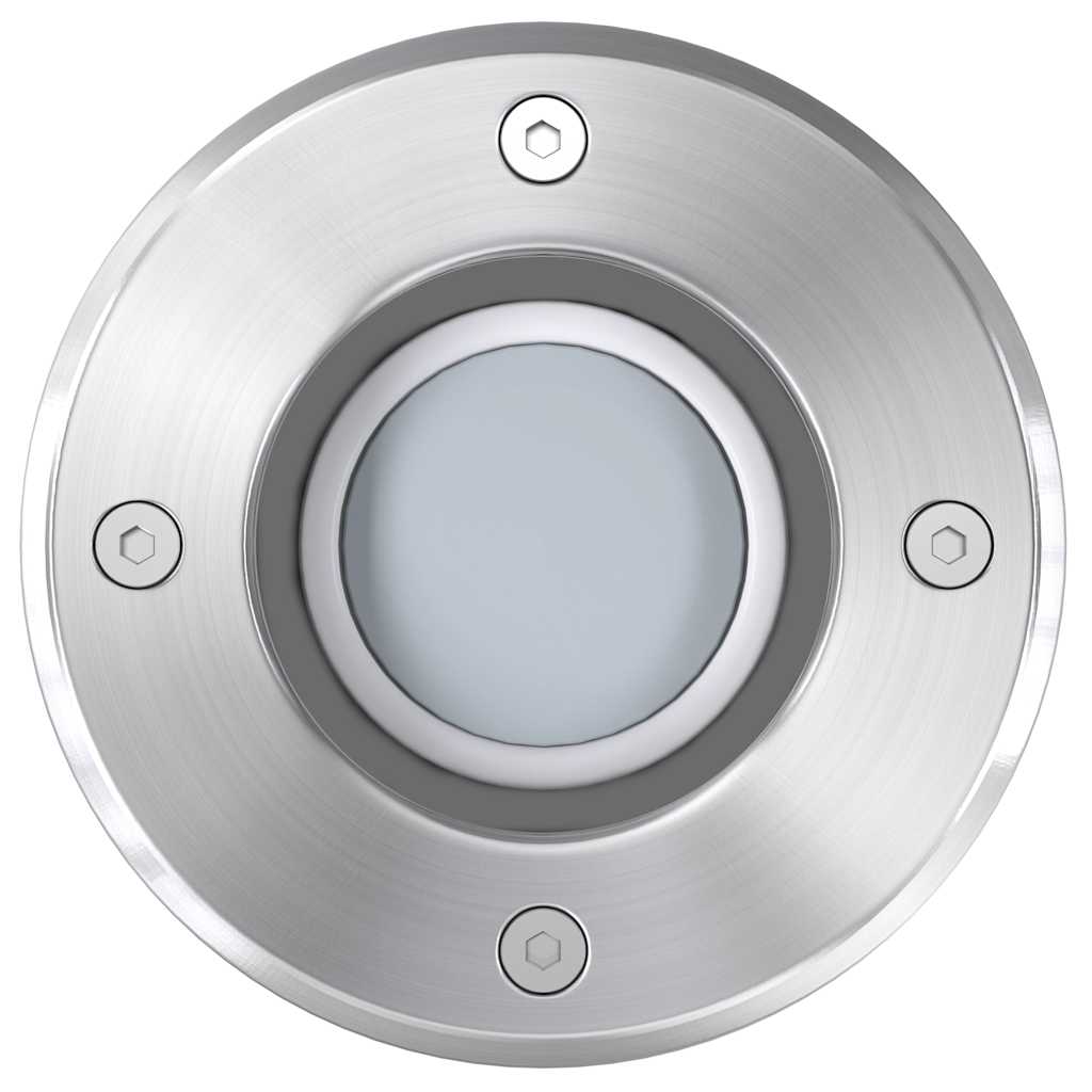 vidaXL Lauko LED šviestuvai grindiniui, 3 vnt., apvalūs