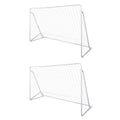 Futbolo vartai su tinkl., 2 vnt., 240x90x150 cm, plienas