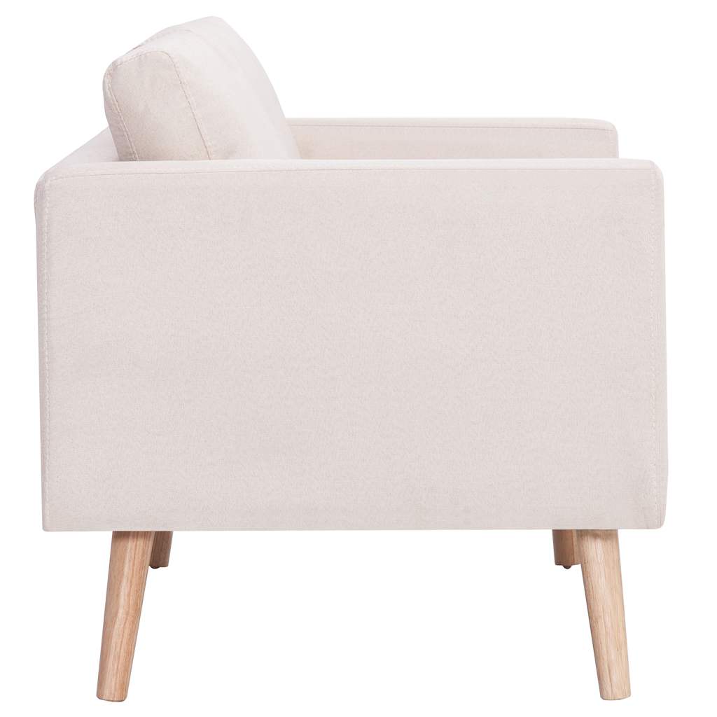 Dvivietė sofa, kreminės spalvos, audinys