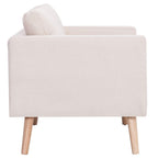 Dvivietė sofa, kreminės spalvos, audinys