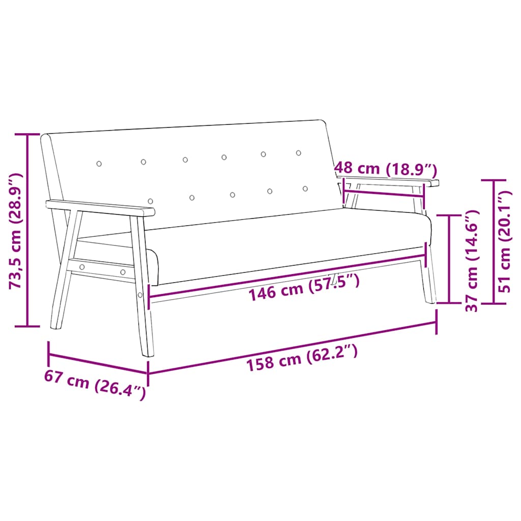 Trivietė sofa, juodos spalvos, dirbtinė oda