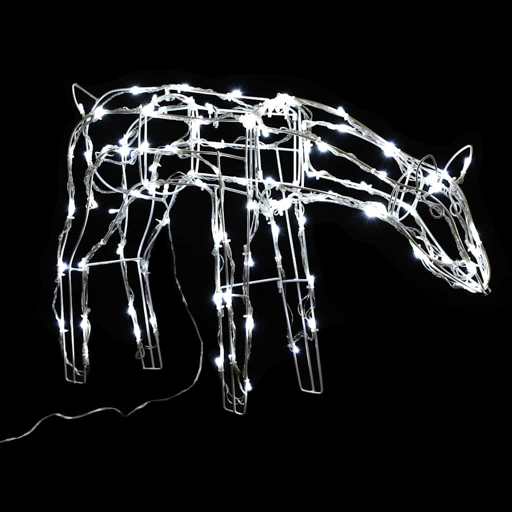 vidaXL Kalėdinė lempučių ekspozicija, 3 dalių, elniai, 229 LED lemp.