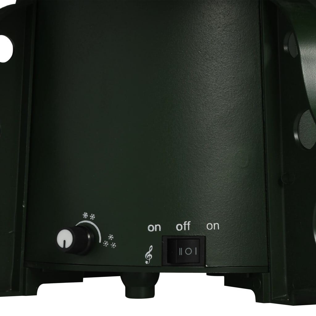 vidaXL Kalėdų eglutė su sniego fun. ir skėč. form. pagr., žalia, 140cm