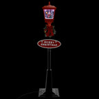 Kalėdinis gatvės šviestuvas su Kalėdų seneliu, 180 cm, LED