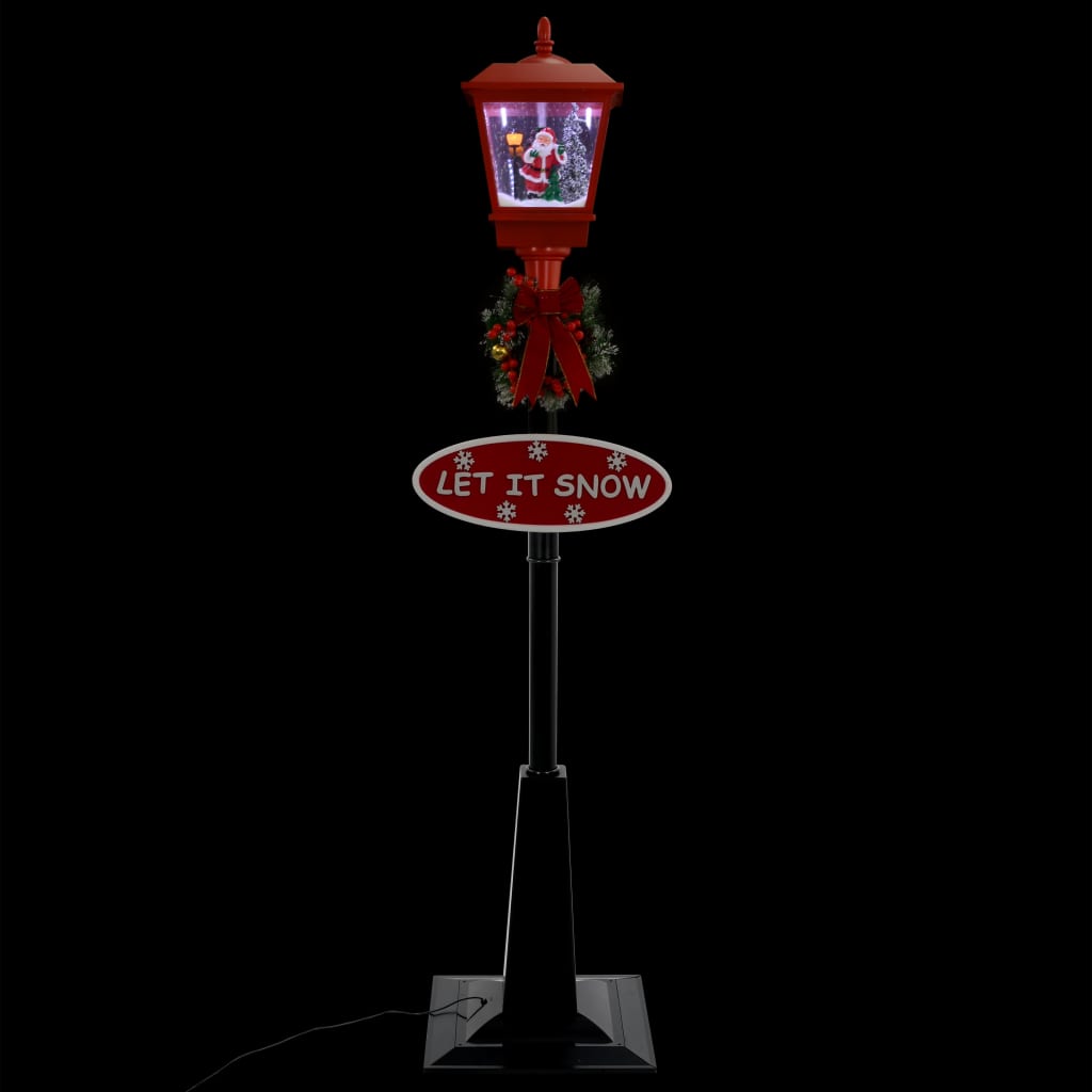 vidaXL Kalėdinis gatvės šviestuvas su Kalėdų seneliu, 180 cm, LED