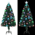 Apšviesta Kalėdų eglutė su stovu ir LED, 120cm, optinis pluoštas