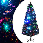 Apšviesta Kalėdų eglutė su stovu ir LED, 180cm, optinis pluoštas