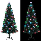Apšviesta Kalėdų eglutė su stovu ir LED, 180cm, optinis pluoštas