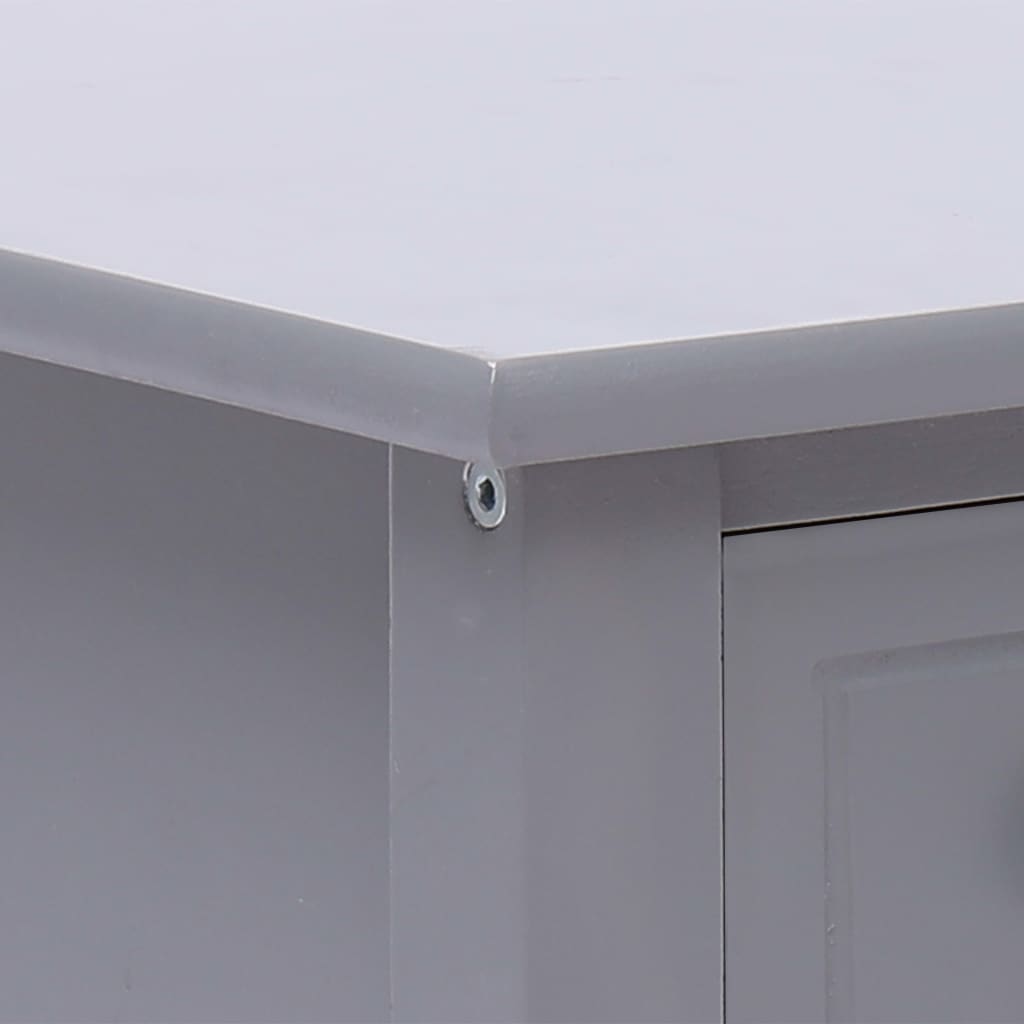 Šoninis staliukas, pilkas, 40x40x40cm, paulovnijos mediena