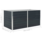 Pakeltas sodo lovelis, antr. sp., 160x80x77cm, galvan. plienas