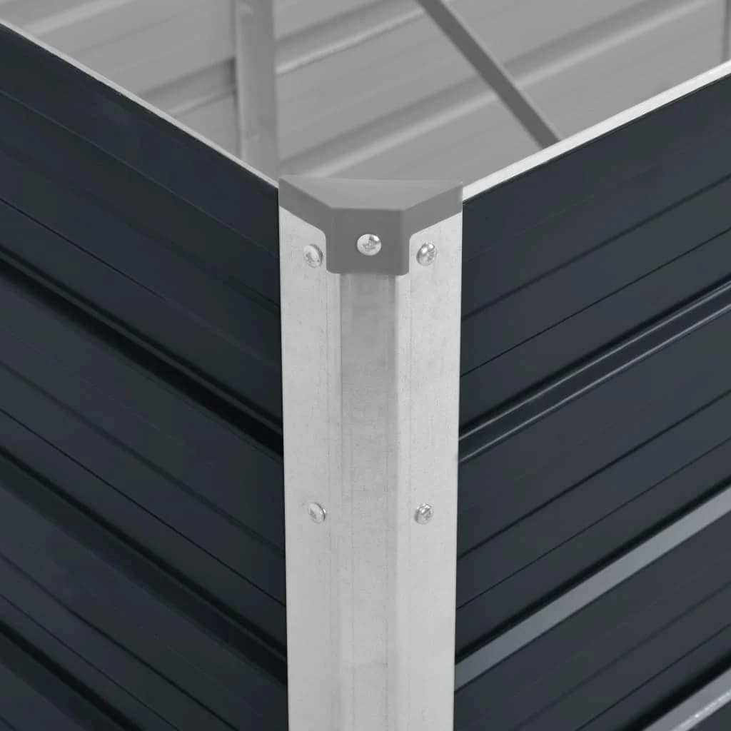 Sodo lovelis, antracito, 160x40x77cm, plienas, aukštas