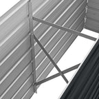 Sodo lovelis, antracito, 160x40x45cm, plienas, aukštas