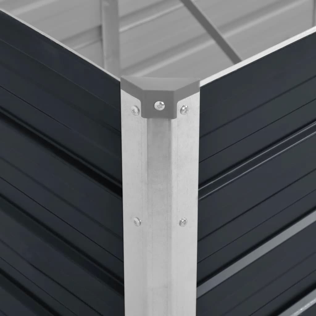 Sodo lovelis, antracito, 100x40x77cm, plienas, aukštas
