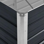 Sodo lovelis, antracito, 100x40x45cm, plienas, aukštas