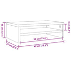 Monitoriaus stovas, baltas, 42x24x13cm, apdirbta mediena