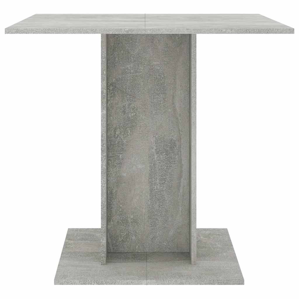 Valgomojo stalas, betono pilkas, 80x80x75 cm, apdirbta mediena