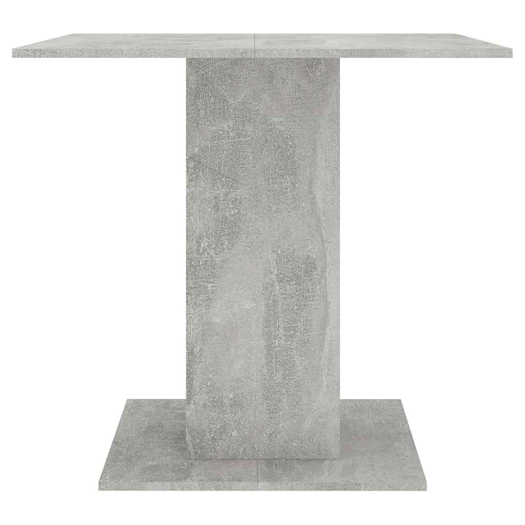 Valgomojo stalas, betono pilkas, 80x80x75 cm, apdirbta mediena