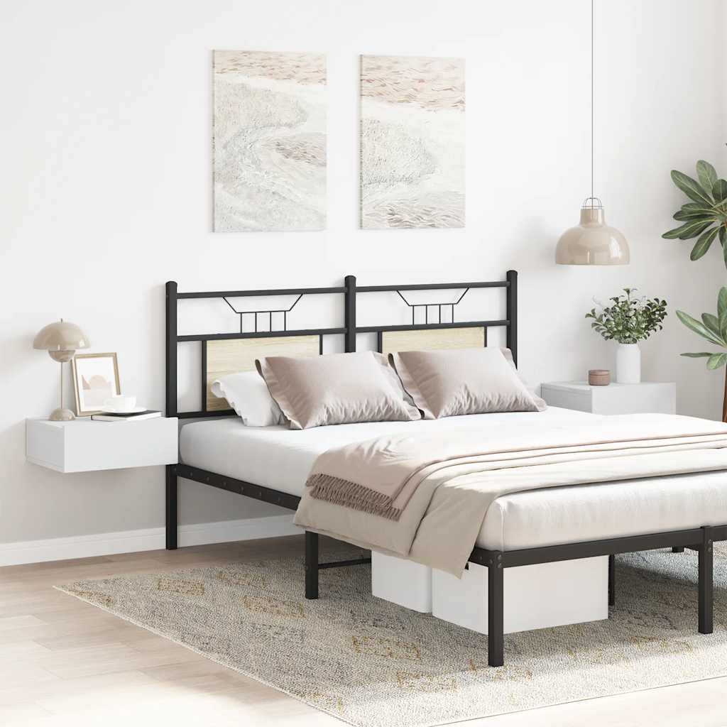 Naktiniai staliukai, 2vnt., balti, 40x30x15cm, apdirbta mediena