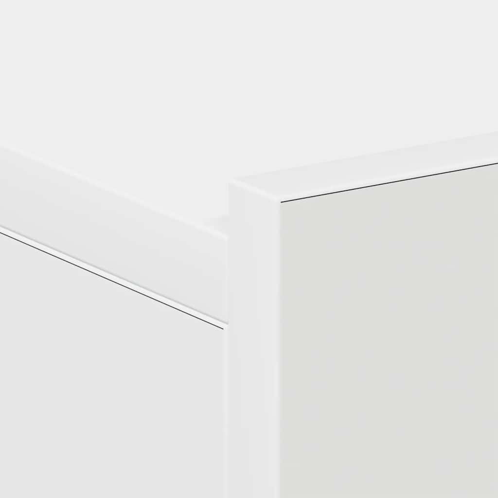 Naktiniai staliukai, 2vnt., balti, 40x30x15cm, apdirbta mediena