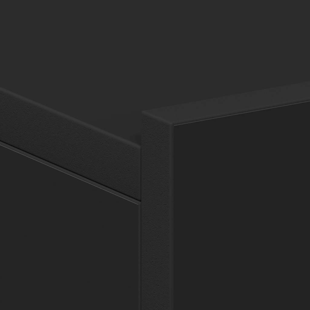 Naktiniai staliukai, 2vnt., juodi, 40x30x15cm, apdirbta mediena