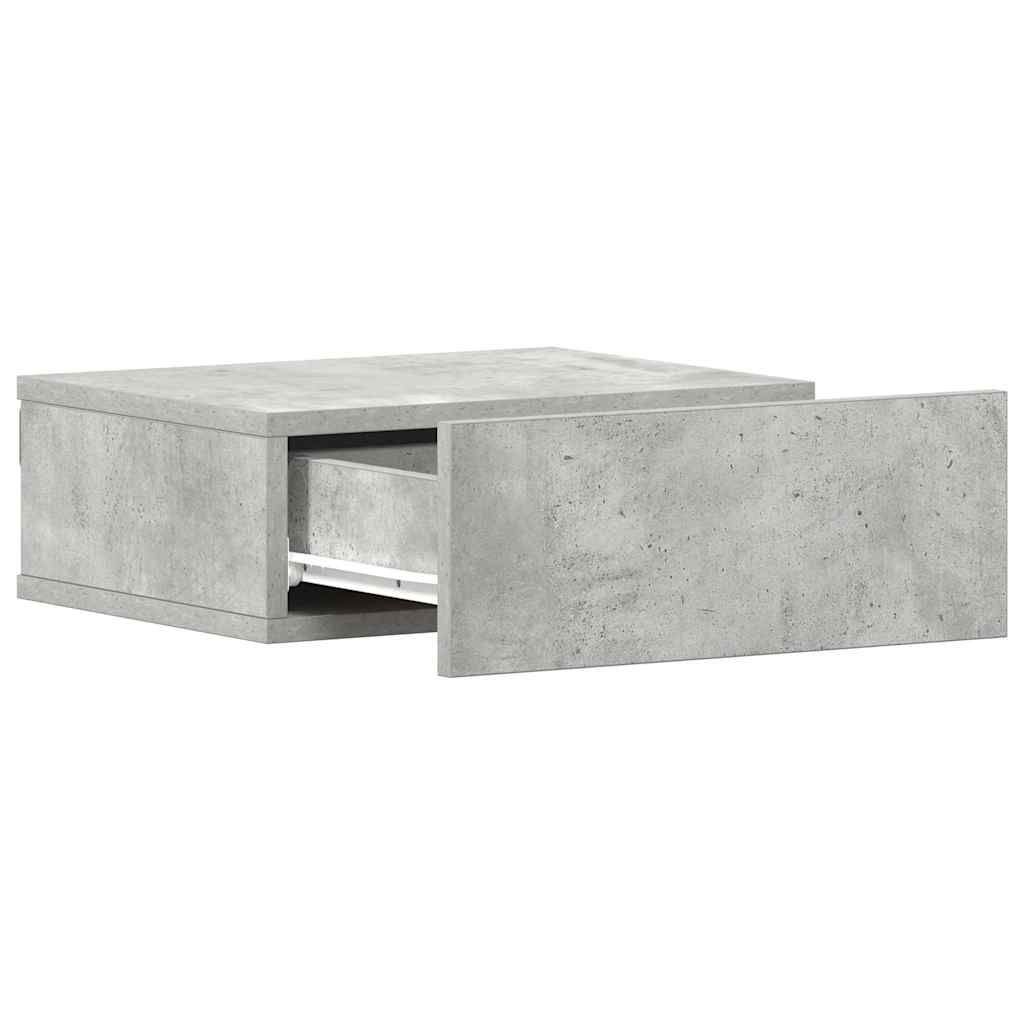 Pakabinamas naktinis staliukas, betono, 40x30x15cm, mediena