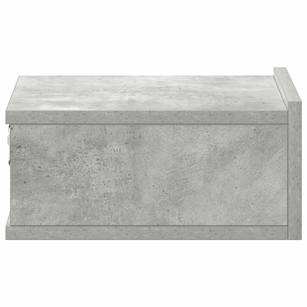 Pakabinamas naktinis staliukas, betono, 40x30x15cm, mediena
