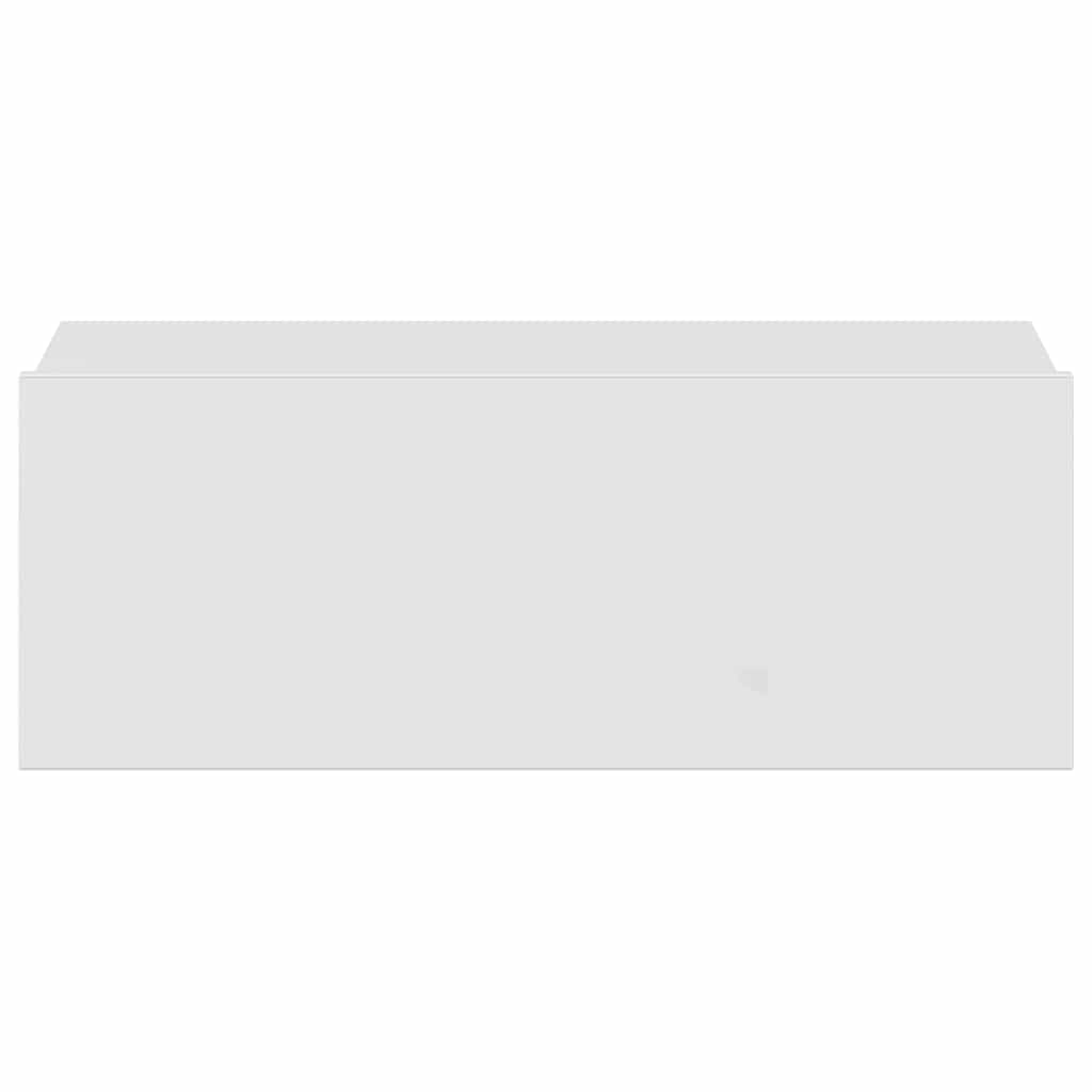 Naktiniai staliukai, 2vnt., balti, 40x30x15cm, apdirbta mediena