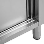 Darbo stalas su durimis, 100x50x(95-97)cm, plienas