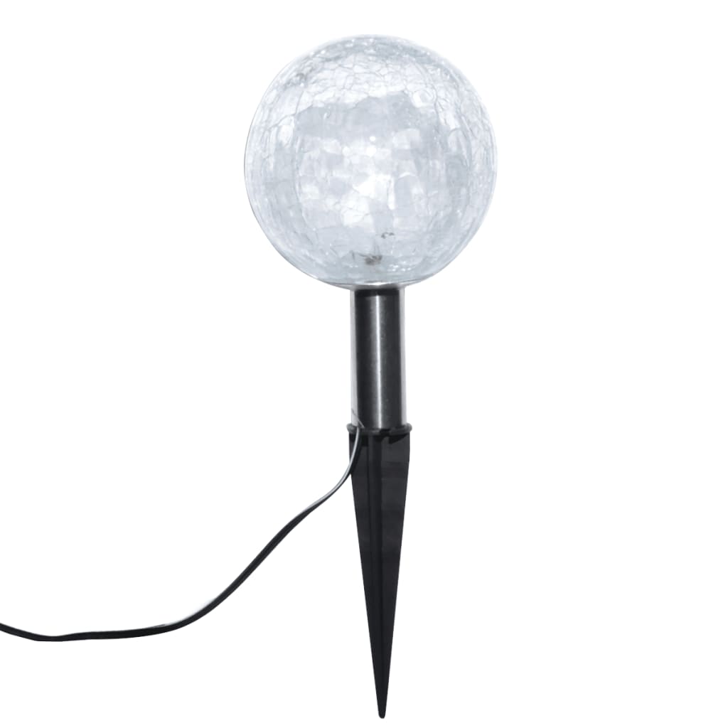 vidaXL Sodo šviestuvas, 6 vnt., LED, su smaigais ir saulės kolektoriais