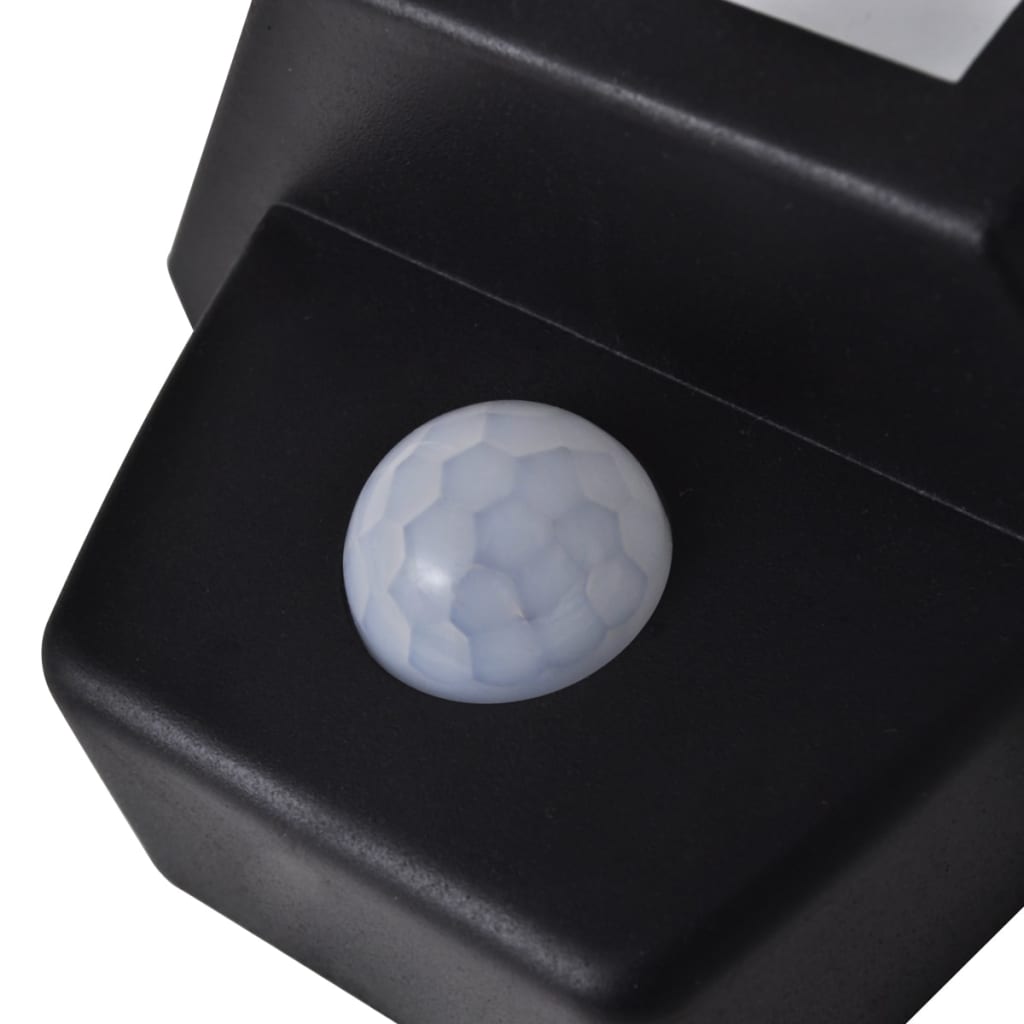 vidaXL Saul. en. įkr. sien. šviest. su jud. jutikl., 2 vnt., juod. sp.