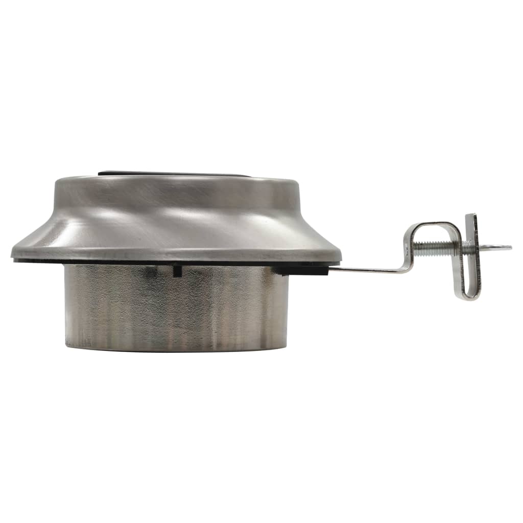 vidaXL Saul. en. įkr. LED lauko švies., 12vnt., balt. sp., 12cm, apv.