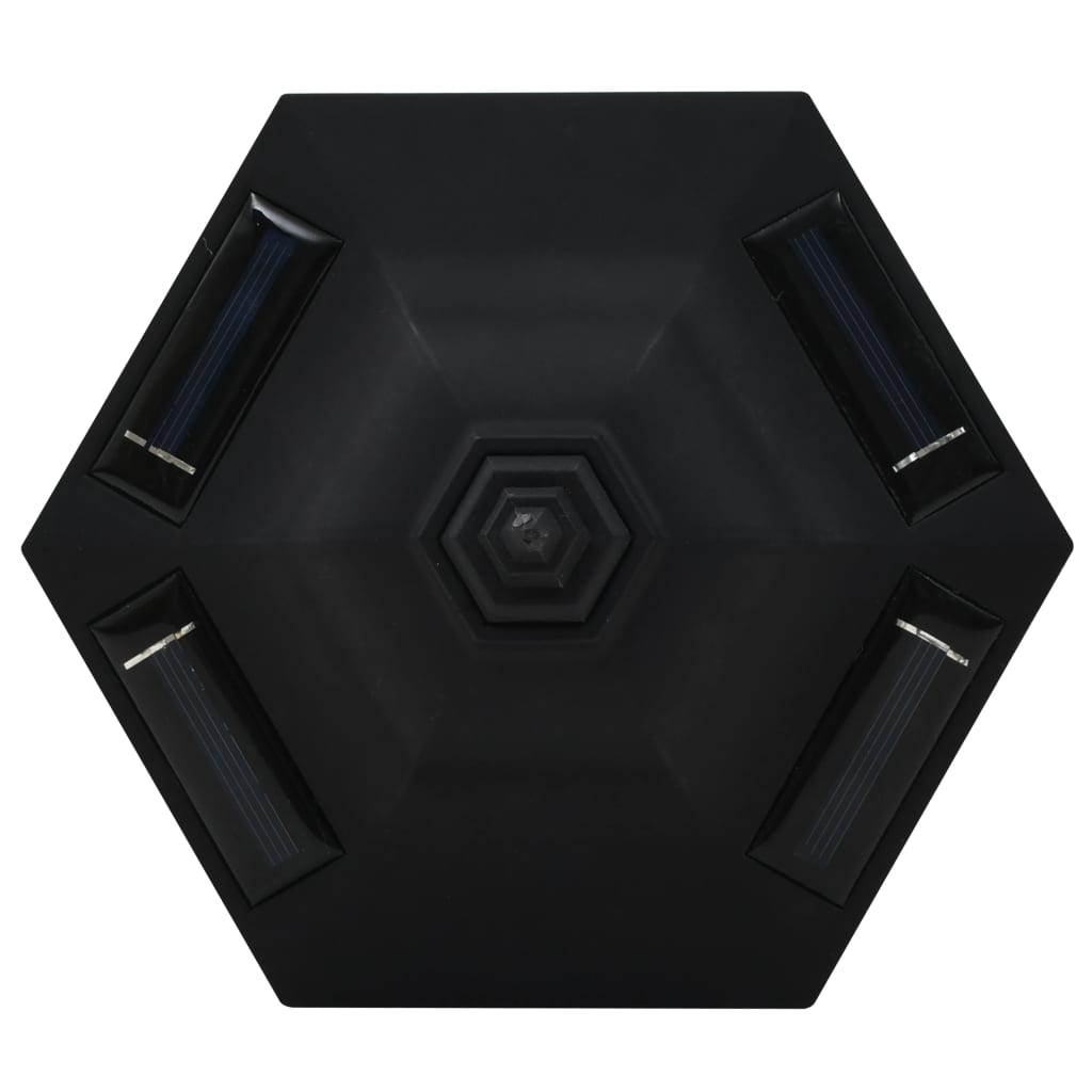 vidaXL Saulės energija įkraunami lauko LED šviestuvai, juodi, 6vnt.