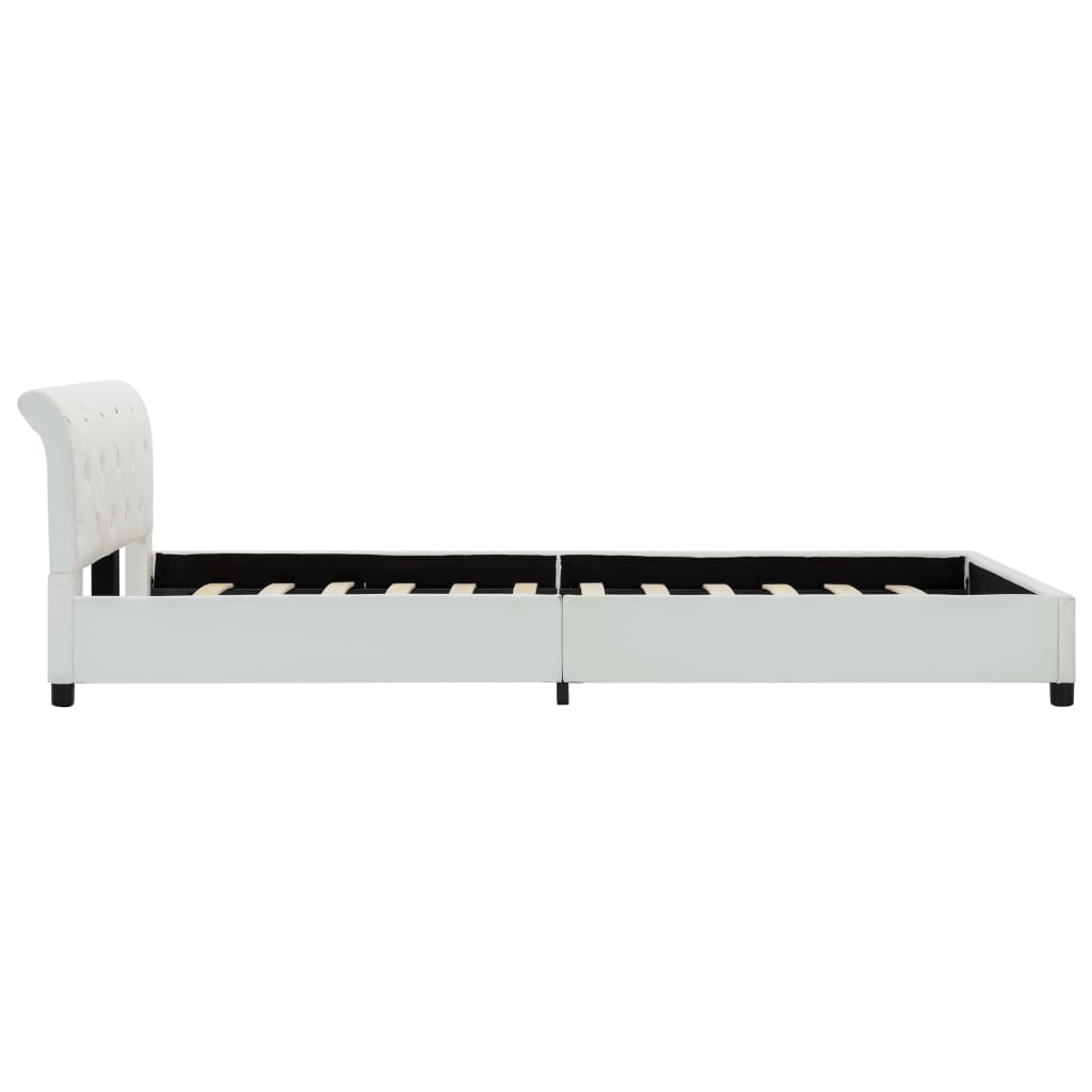 Lovos rėmas, baltas, 140x200cm, dirbtinė oda