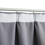 Naktinė užuolaida su kabliukais, pilkos, 290x245cm