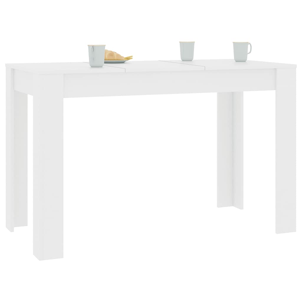 Valgomojo stalas, baltos spalvos, 120x60x76cm, apdirbta mediena