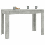 Valgomojo stalas, betono pilkas, 120x60x76cm, apdirbta mediena