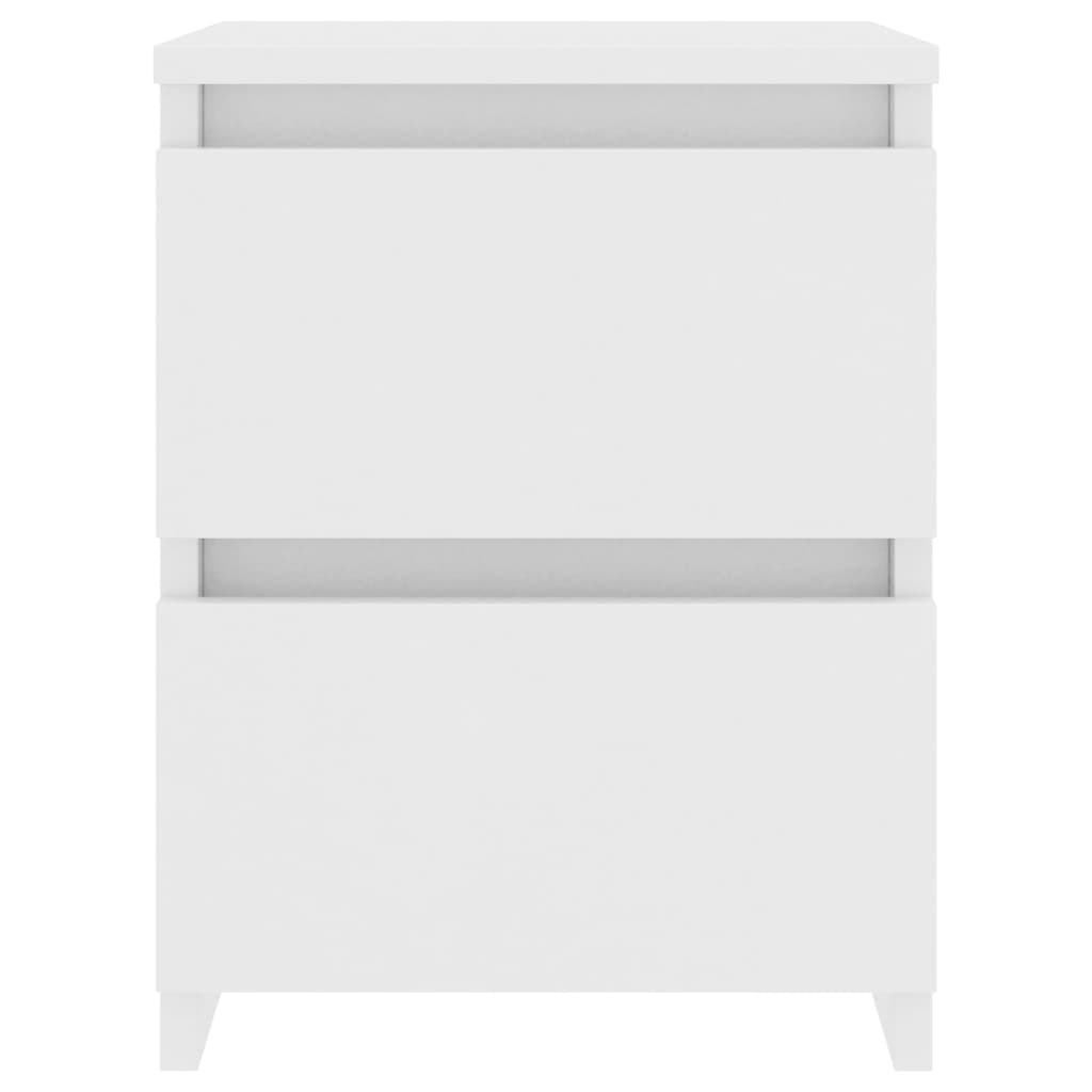 Naktinės spintelės, 2vnt., baltos, 30x30x40cm, apdirbta mediena
